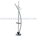Garderobenständer Swing, freistehend Aluminium Grau, Schwarz