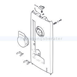 Gehäuseteil Sebo Filterdeckel hellgrau