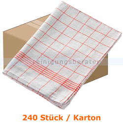 Geschirrtuch Mopptex Baumwolltuch 50 x 70 cm 60g rot Karton