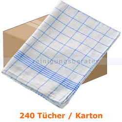 Geschirrtuch Mopptex Leinentuch 50 x 70 cm 60g blau Karton