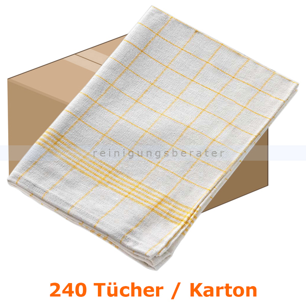 Geschirrtuch Mopptex Leinentuch 50 x 70 cm 60g gelb Karton