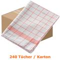 Geschirrtuch Mopptex Leinentuch 50 x 70 cm 60g rot Karton