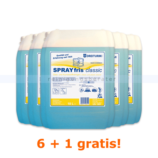 Glasreiniger Dreiturm Sprayfris Classic 6 x 10 L Aktion