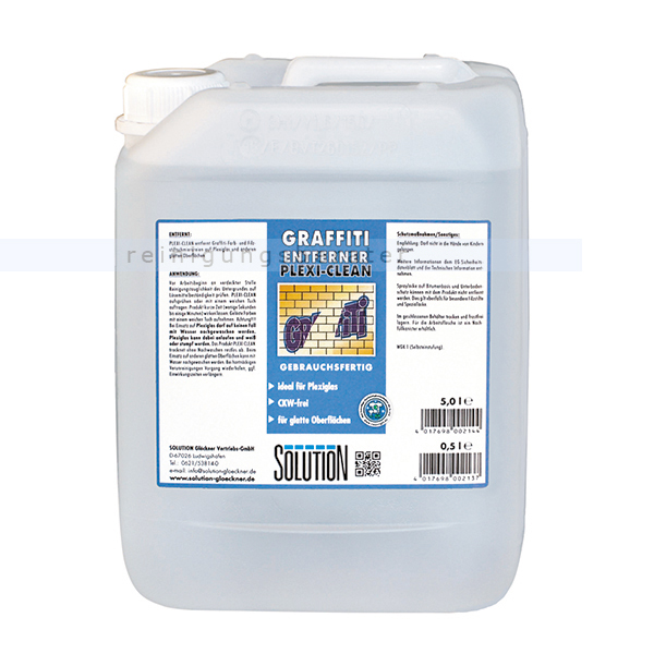 Graffitientferner Solution Glöckner Plexiclean 5 L
