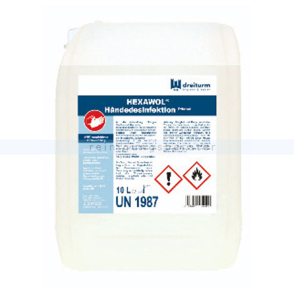 Händedesinfektion Dreiturm HEXAWOL 10 L