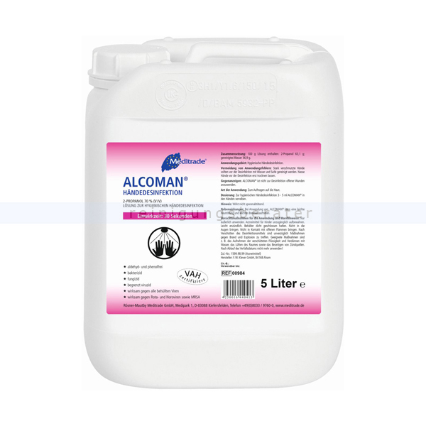 Händedesinfektion Meditrade Alcoman 5 L