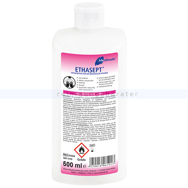 Händedesinfektion Meditrade Ethasept Desinfektion 500 ml