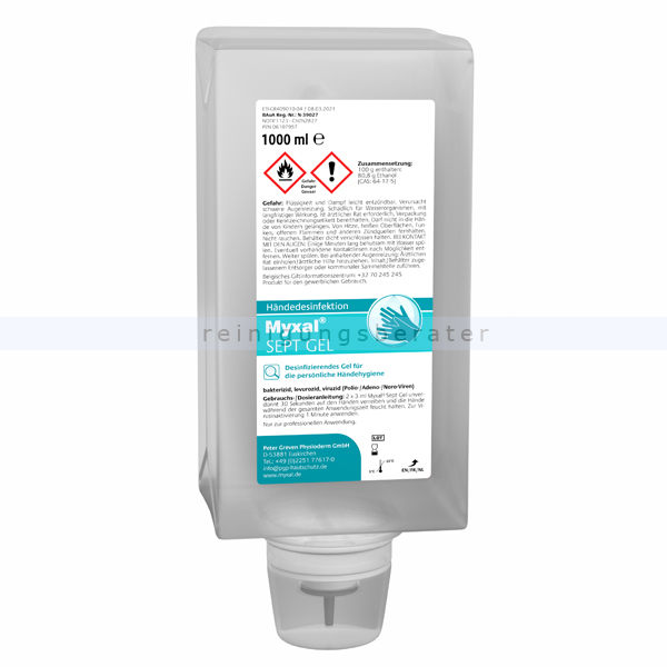 Händedesinfektion Peter Greven Myxal® SEPT Gel 1 L