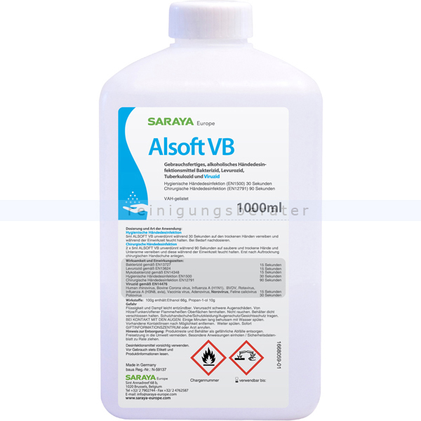 Händedesinfektion Saraya Alsoft VB 1 L