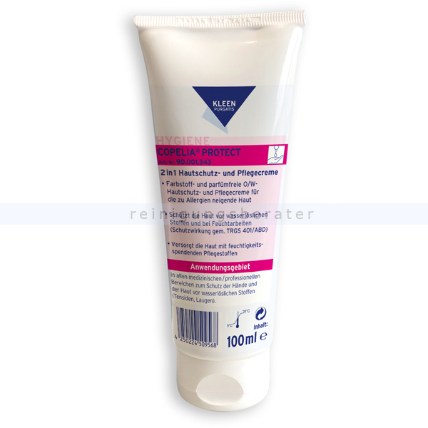 Handcreme Kleen Purgatis Copelia protect 100 ml schützt die Haut vor wasserlöslichen Stoffen 90001343