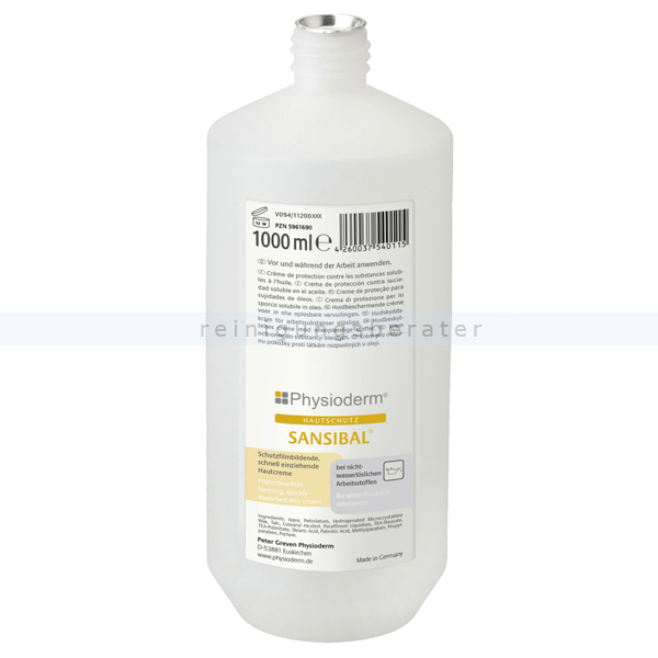Handcreme Physioderm Sansibal 1 L Hautschutzcreme