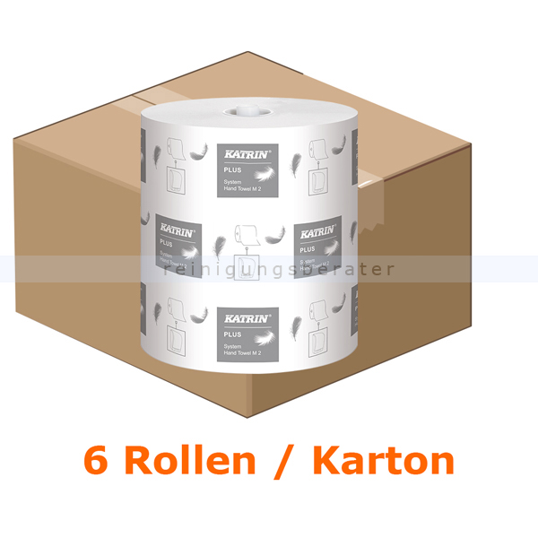 Handtuchrollen KATRIN Plus System 2-lagig hochweiß