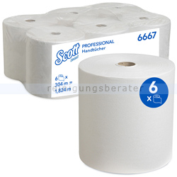 Handtuchrollen Kimberly Clark Scott Control weiß 1-lagig