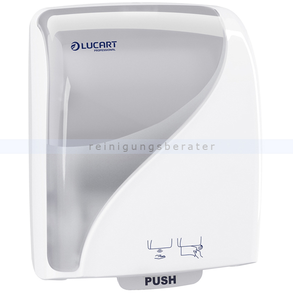 Handtuchrollenspender Lucart Identity Autocut Spender weiß