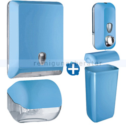 Handtuchspender im Set Color Edition 5 Komponenten blau