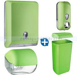 Handtuchspender im Set Color Edition 5 Komponenten grün