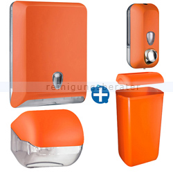 Handtuchspender im Set Color Edition 5 Komponenten orange