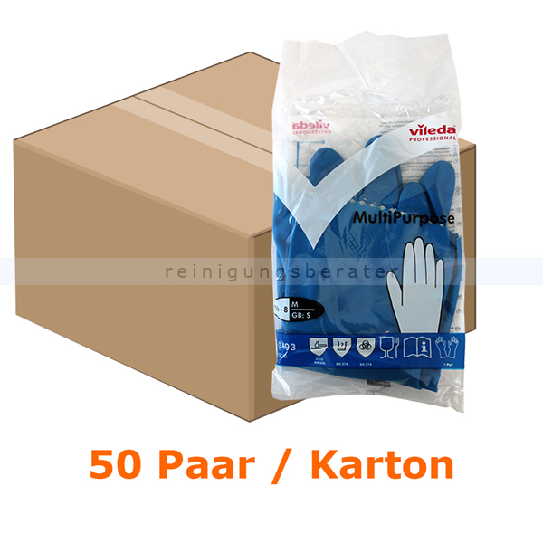 Haushaltshandschuhe Vileda Der Feine Sensitive S blau 50 St.