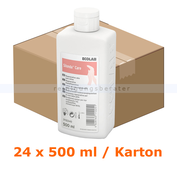 Hautpflege Ecolab Silonda Care 24 x 500 ml Karton