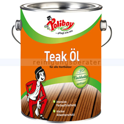 Holzpflegeöl Poliboy Teak-Öl für Hartholz 2,5 L