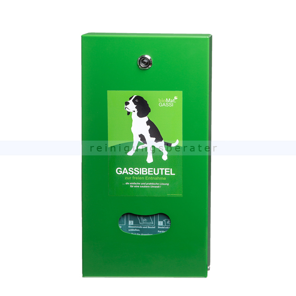 Hundekotbeutel, Gassibeutel Spender Natura Biomat Stahlblech pulverbeschichtet, bis zu 400 Hundekotbeutel BGS-4