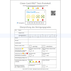 Hygiene Kontrollset Clean Card® Pro Testprotokoll