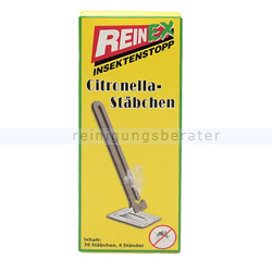 Insektenabwehr Reinex Citronella Stäbchen 30 Stück Pack