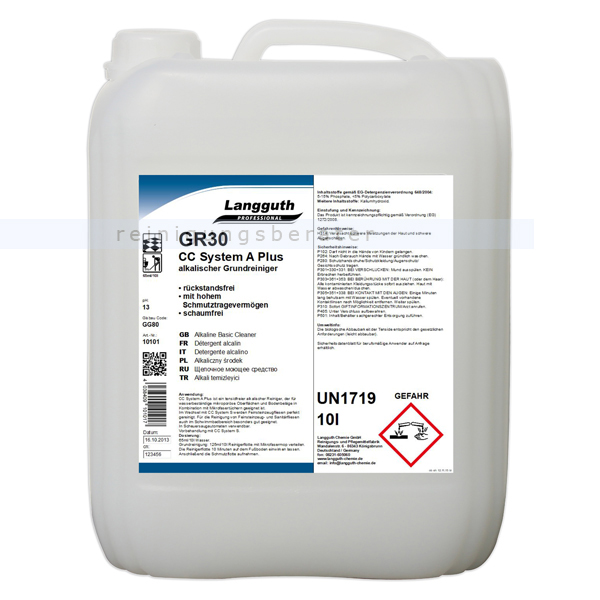 Intensivreiniger Langguth GR30 CC System A plus 10 L