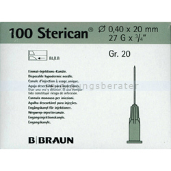 Kanülen Sterican Braun Gr. 20 grau 100 Stück
