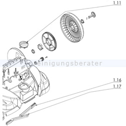 Kehrmaschinen Zubehör Haaga Set Verstellknopf XX7