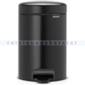 Kosmetikeimer Brabantia Tretmülleimer matt schwarz 3 L