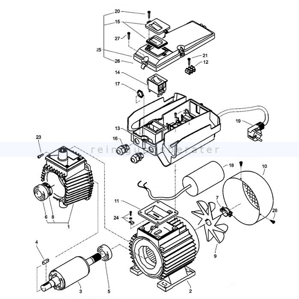 Kränzle Ersatzteile 24067 Motor BG112 200V 60 Hz 5 kW