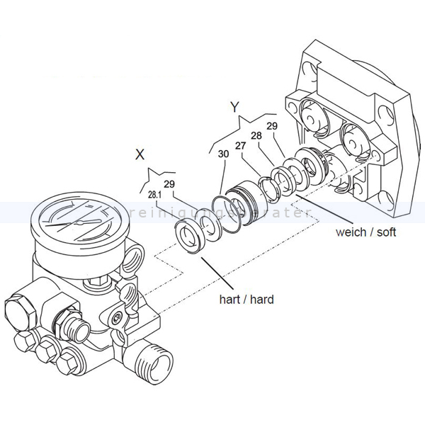 Kränzle Reparatursatz 49053 Manschetten AZ L 14mm für K 1152