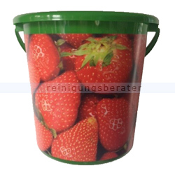 Kunststoffeimer Bekaform Dekor Eimer Erdbeere 10 L