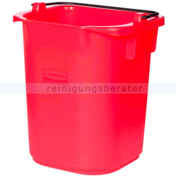 Kunststoffeimer Rubbermaid Hygen rot 5 L