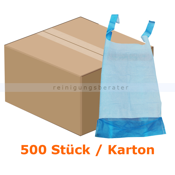 Lätzchen, Ampri Einmal-Lätzchen zum Binden, 64 x 36 cm Einmal-Esslätzchen mit blauer PE-Folie, 500 Stück/Karton 730365