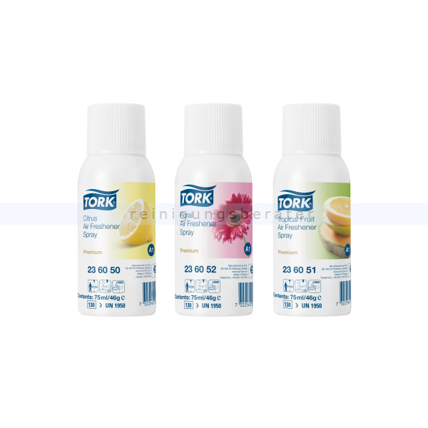 Lufterfrischer Tork Spray im Mixed Pack 4 x 75 ml