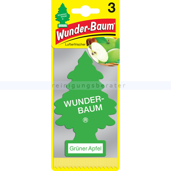 Lufterfrischer Wunderbaum Duft Baum Gruener Apfel 3er Karte