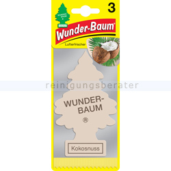 Lufterfrischer Wunderbaum Duft Baum Kokosnuss 3er Karte
