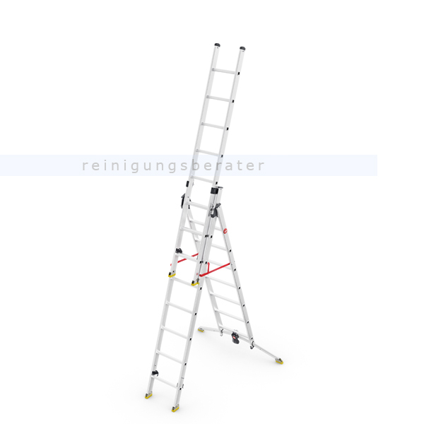 Mehrzweckleiter Hailo ProfiLine Trio 2x8 plus 1x7 Sprossen