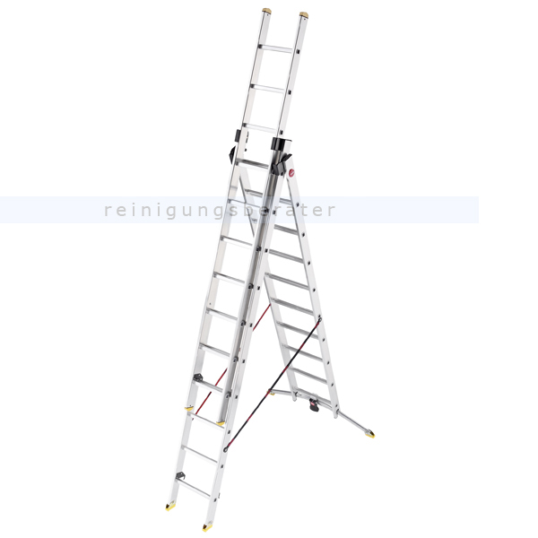 Mehrzweckleiter Hailo ProfiLine Trio 3x10 Sprossen
