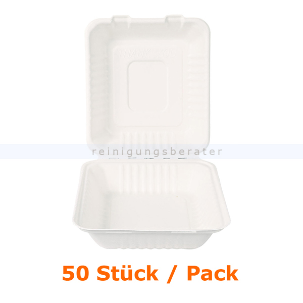 Menüschalen NatureStar BIO Hamburger-Box 50 Stück