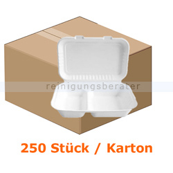 Menüschalen NatureStar BIO Lunchbox 2-geteilt 250 Stück