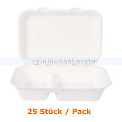 Menüschalen NatureStar BIO Lunchbox 2-geteilt 25 Stück