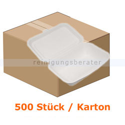 Menüschalen NatureStar BIO Lunchbox weiß 500 Stück