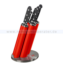 Messerblock Wesco KNIFEPIPE mit Messer rot