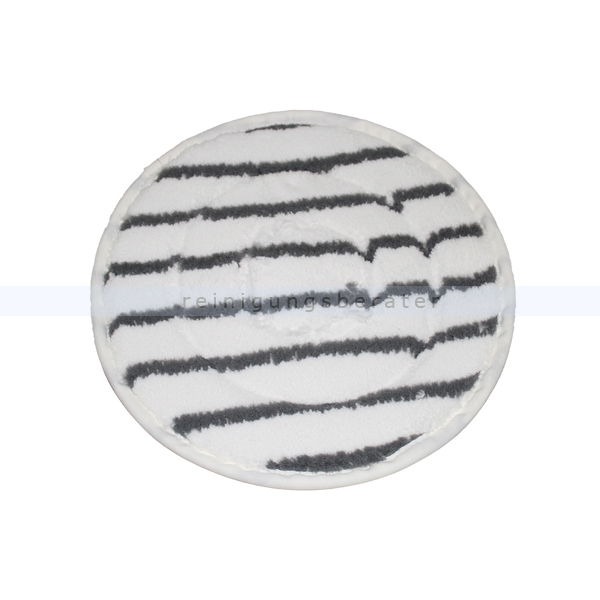 Mikrofaser-Pads weiß  mit grauen Borstenstreifen 13" 330mm - 20" 508mm 