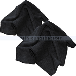 Microfasertuch schwarz 30x30 cm 2 Stück SET