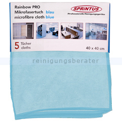 Microfasertuch Sprintus Rainbow Pro 40x40 cm blau