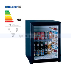 Minibar Simex Black Line schwarz 34 L mit Glastür